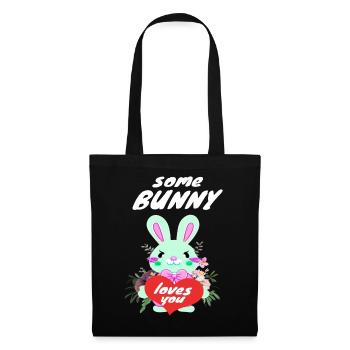 cute easter bunny in love - Tote Bag - black - Front