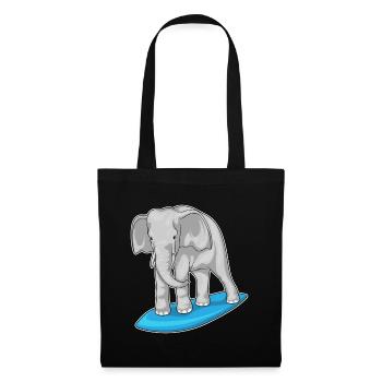 Été de planche de surf sur l’éléphant - Sac en tissu - noir - Devant
