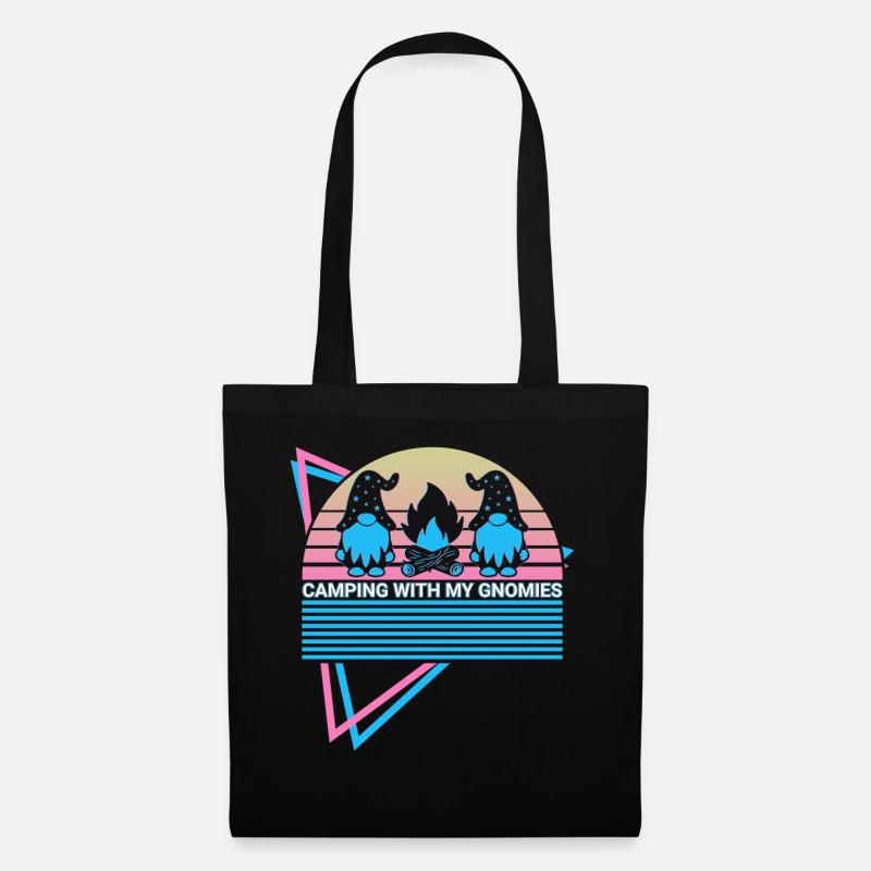 Fun camping camper Camp Retro - Tote Bag - black