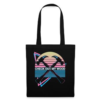 Funny Carpenter Retro Carpentry - Tote Bag - black - Front