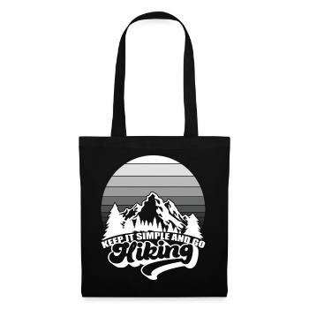 Keep It Simple And Go Hiking Mountains Nature - Tote Bag - black - Front