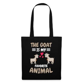 Favorite Animal Farmer Animal Funny Gift Goat - Tote Bag - black - Front