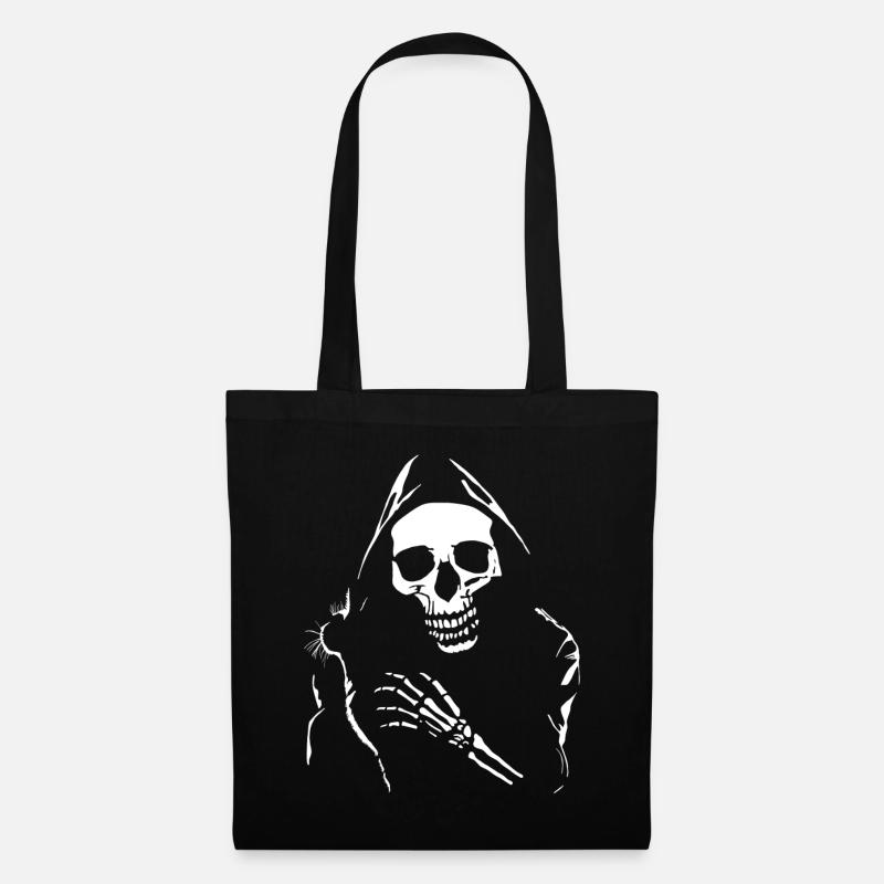 La mort et le chat - Sac en tissu - noir