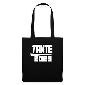 Tante 2023 - Tante werden - Tante Geschenk - Stoffbeutel - Schwarz - Vorne