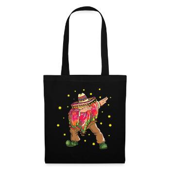 Dabbing Poncho Guy Taco Happy Cinco De Mayo - Stoffbeutel - Schwarz - Vorne