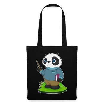 Panda Teacher Pointer School - Tote Bag - black - Front