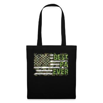 Best Pa Ever Papa Grandfather Great Camo US Flag - Tote Bag - black - Front