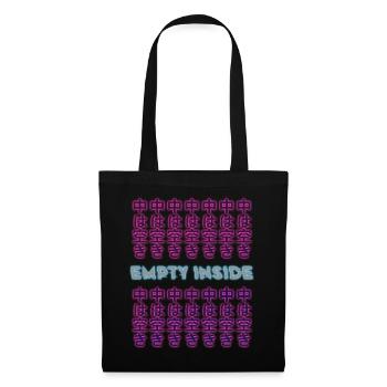 Ästhetisch Vaporwave Retro Empty Inside - Stoffbeutel - Schwarz - Vorne