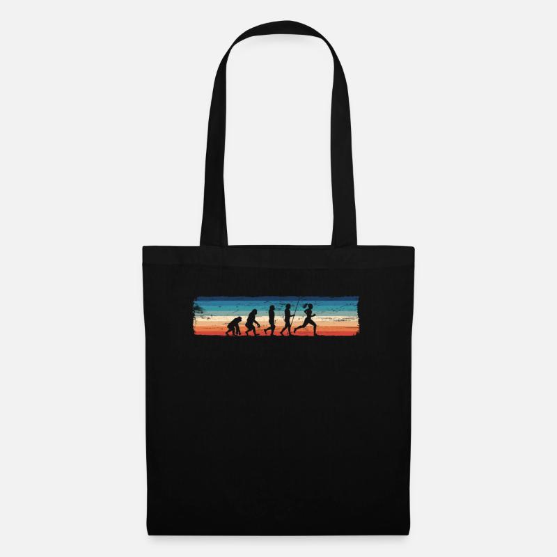 Retro Running Evolution – Plus drôle - Sac en tissu - noir