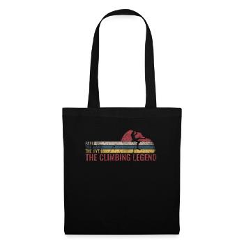 Papa The Climbing Legend - Lustiger - Stoffbeutel - Schwarz - Vorne