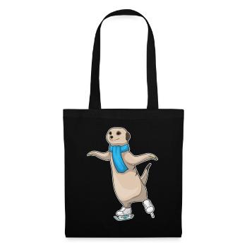 Suricates patins à glace - Sac en tissu - noir - Devant