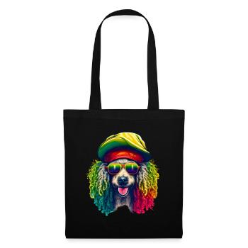 Cool Rasta Poodle Colorful - Tote Bag - black - Front