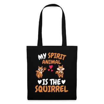 Mon don animal spirituel Écureuil de la nature - Sac en tissu - noir - Devant
