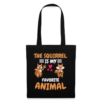 Favorite Animal Animal Funny Gift Squirrel - Tote Bag - black - Front