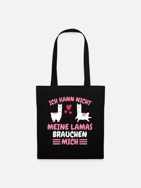 Tierliebhaber Alpaka Lustiges Geschenk Lama - Stoffbeutel - Schwarz
