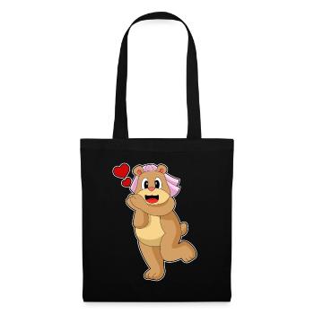 Mariage Bear Bride Veil - Sac en tissu - noir - Devant