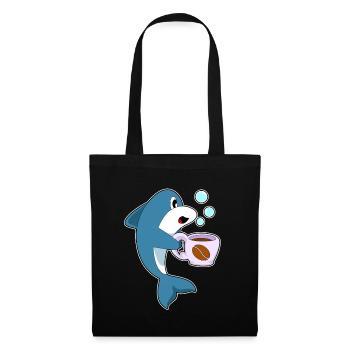 Delfin coffee cup - Tote Bag - black - Front