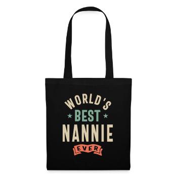 La meilleure nounou du monde - Grand-mère - Sac en tissu - noir - Devant