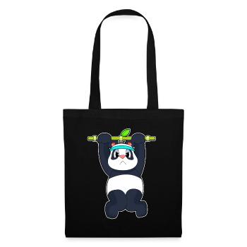 Panda Bodybuilder Pull-ups Culturisme - Sac en tissu - noir - Devant