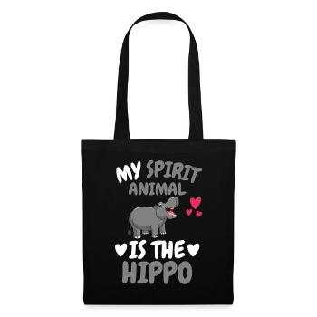 My Spiritual Animal Gift Hippo Hippo - Tote Bag - black - Front