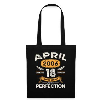 17th birthday man April Born 2006 Legendary - Tote Bag - black - Front