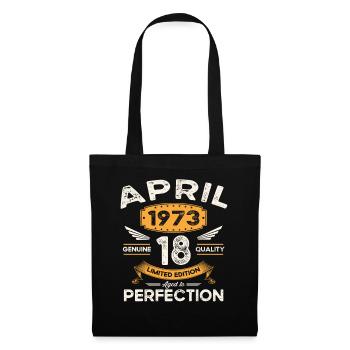 50e anniversaire Homme April Né en 1973 Légendaire - Sac en tissu - noir - Devant
