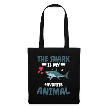 Animal préféré prédateur océan animal cadeau requin - Sac en tissu - noir - Devant