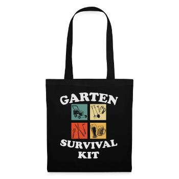 Garten Survival Kit Vintage - Stoffbeutel - Schwarz - Vorne
