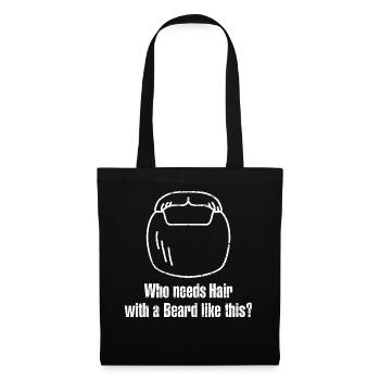 qui a besoin de cheveux avec une barbe comme celle-ci - Sac en tissu - noir - Devant