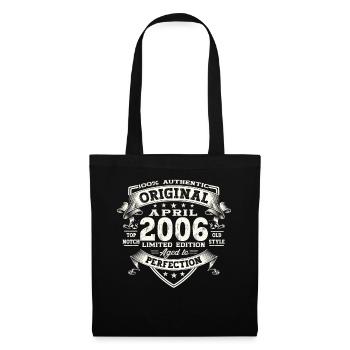 17th birthday man April Born 2006 Original - Tote Bag - black - Front