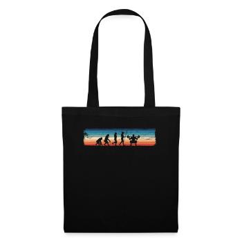 Rétro Bodybuilding Powerlifting Exercice - Sac en tissu - noir - Devant