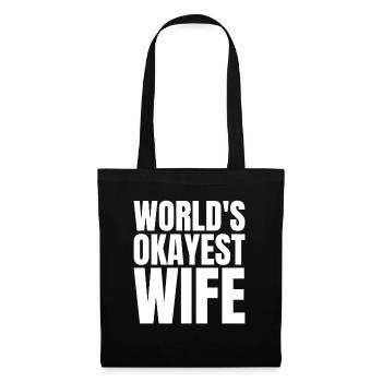 World’s Okayest Wife Man Funny - Sac en tissu - noir - Devant