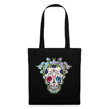 Calavera Muertos Day Of Dead Sugar Bone - Tote Bag - black - Front