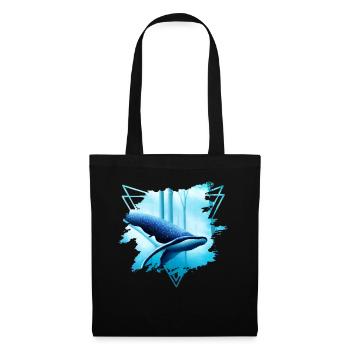 Motif de requin-baleine : Une majesté - Sac en tissu - noir - Devant