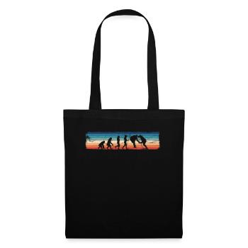 Drôle d’évolution du hockey sur glace - Rétro - Sac en tissu - noir - Devant