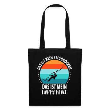 Vintage Bouldern Boulderer Klettern Kletterer - Stoffbeutel - Schwarz - Vorne