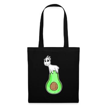 Ziegenbock auf Avocado - Stoffbeutel - Schwarz - Vorne
