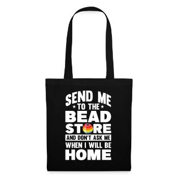 Perle Perle Broderie Bijoutier Fabricant de bijoux - Sac en tissu - noir - Devant