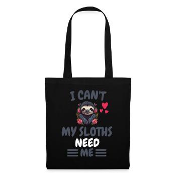 Animal Lovers Zoo Animal Funny Gift Sloth - Tote Bag - black - Front