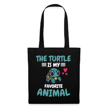 Favorite Animal Ocean Animal Gift Turtle - Tote Bag - black - Front