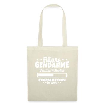 Future Gendarme Formation en Cours Humour - Sac en tissu - nature - Devant