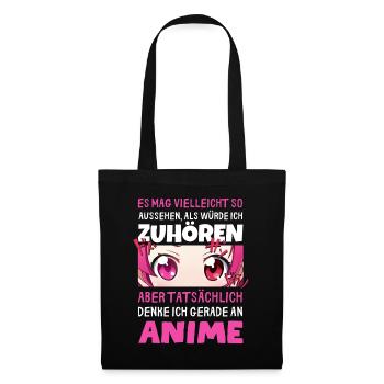 Sarkastisches Kawaii Statement für Manga-Liebhaber - Stoffbeutel - Schwarz - Vorne