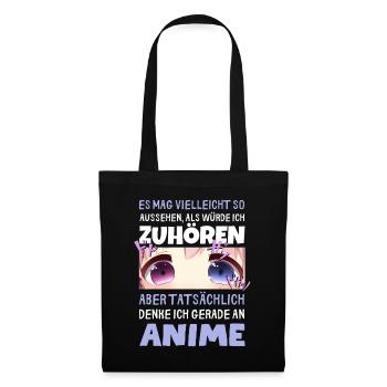 Sarkastisches Kawaii Statement für Manga-Liebhaber - Stoffbeutel - Schwarz - Vorne