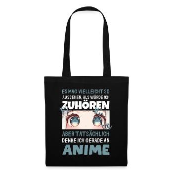 Sarkastisches Kawaii Statement für Manga-Liebhaber - Stoffbeutel - Schwarz - Vorne