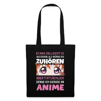 Sarkastisches Kawaii Statement für Manga-Liebhaber - Stoffbeutel - Schwarz - Vorne