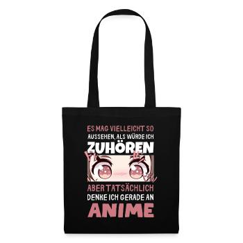 Sarkastisches Kawaii Statement für Manga-Liebhaber - Stoffbeutel - Schwarz - Vorne