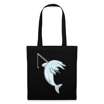 Canne à pêche Dolphin Pêcheur Canne à pêche - Sac en tissu - noir - Devant