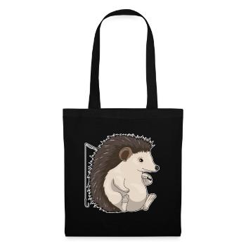 Canne à pêche Pêcheur hérisson Canne à pêche - Sac en tissu - noir - Devant