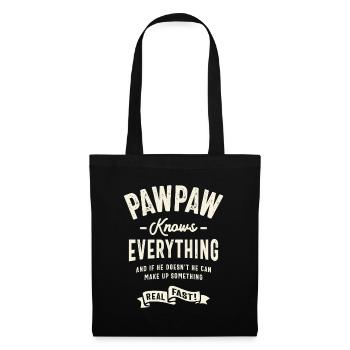 Pawpaw Knows Everything - Funny Dad and Grandpa - Tote Bag - black - Front