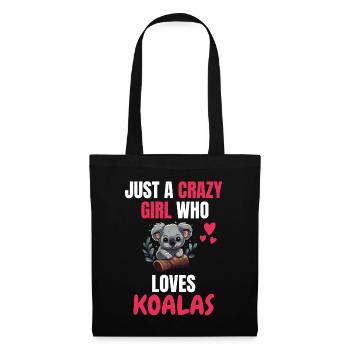 Crazy Girl Australie Animal Gift Koala - Sac en tissu - noir - Devant